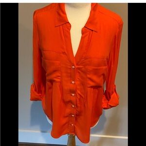 Anthropologie Maeve Long Sleeve Button Down Blouse
